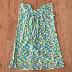 Lilly Pulitzer lemons flutter sleeve girls dress 8